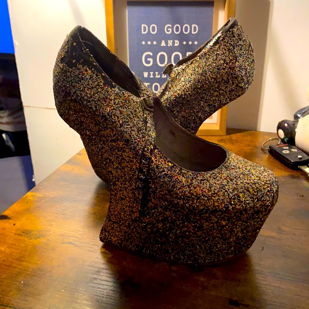 Jeffrey Campbell glitter night walker